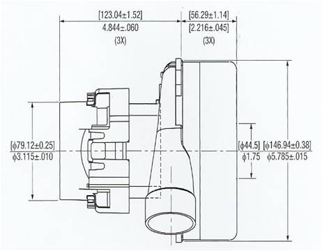 AMETEK 1600W Tangential Ducted Vacuum Motor #133310-00