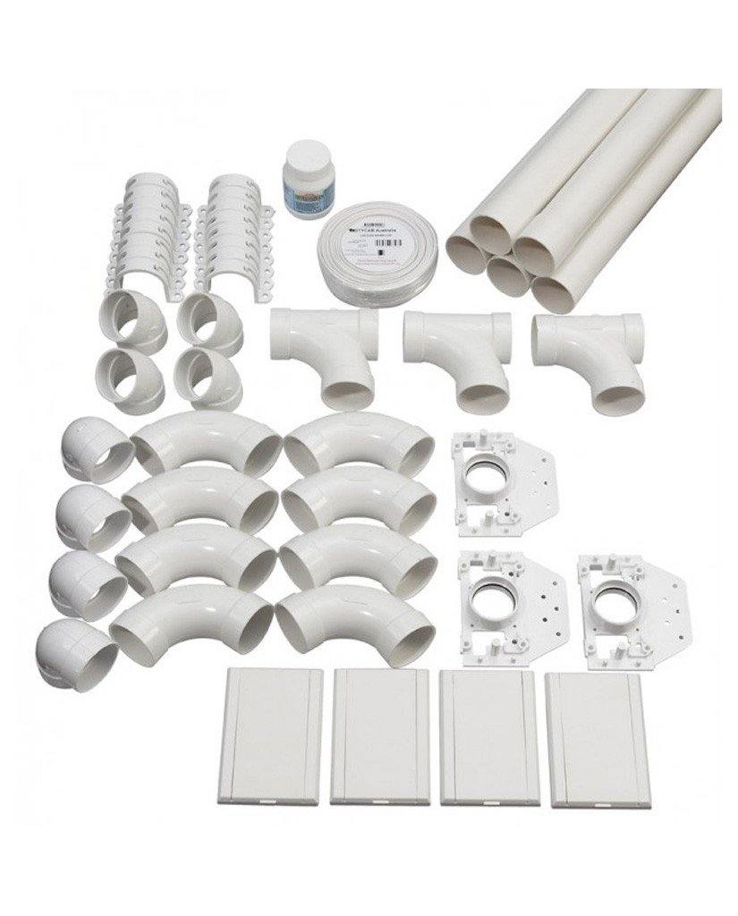 Installation Kit for 300 M² home | 4-inlet - AstroVac Ducted Vacuum Warehouse