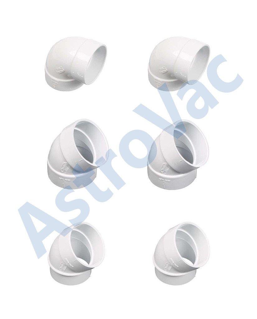 Short Elbow Mixed Pack - AstroVac Ducted Vacuum Warehouse