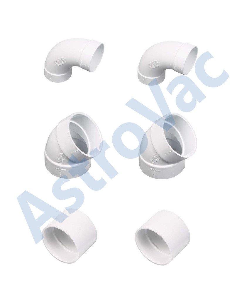 Sweep Elbow & Coupling Mixed Pack - AstroVac Ducted Vacuum Warehouse